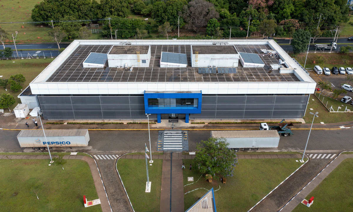 Bird's eye view of PepsiCo distribution center