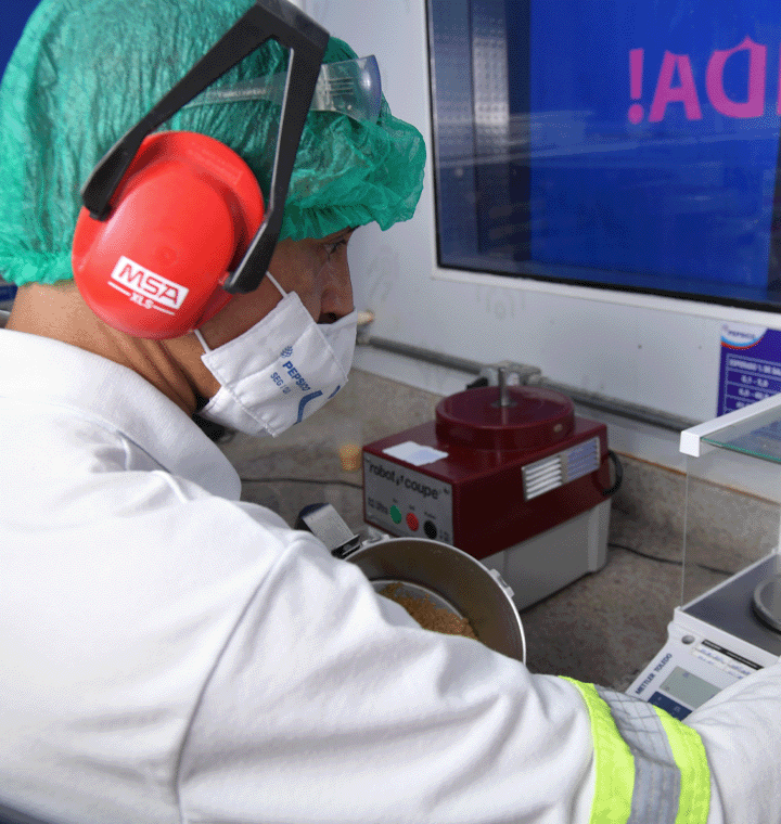 Associate working with lab equipment