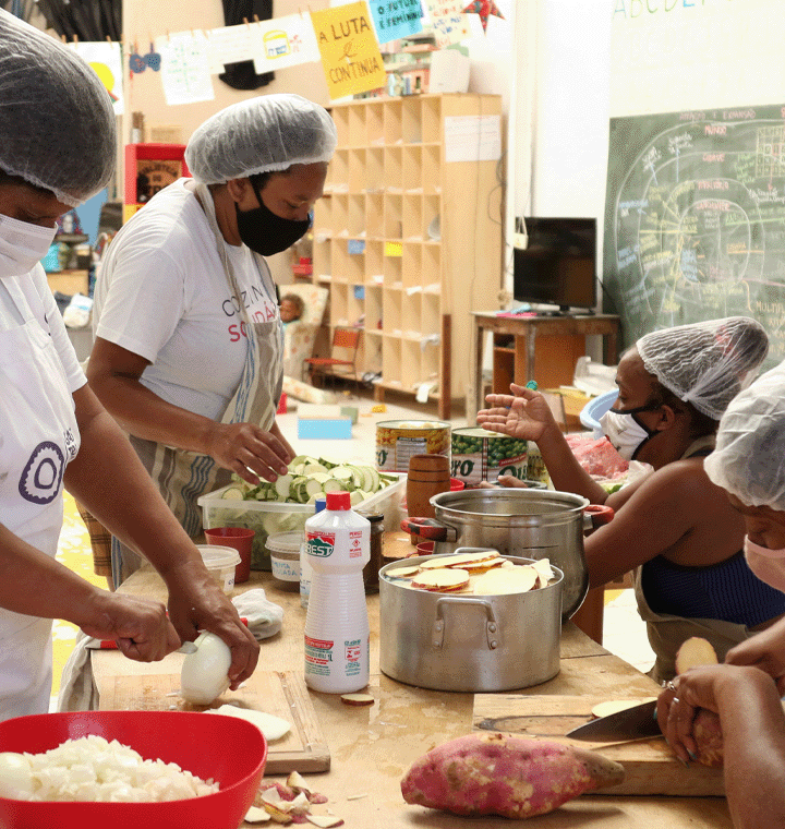 Women preparing food